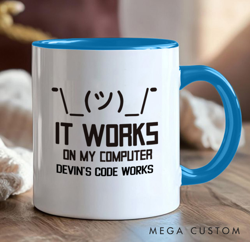 Personalized It Works On My Computer Mug Technology Programmer Enthusiasts Mug Gift for Geek Nerd