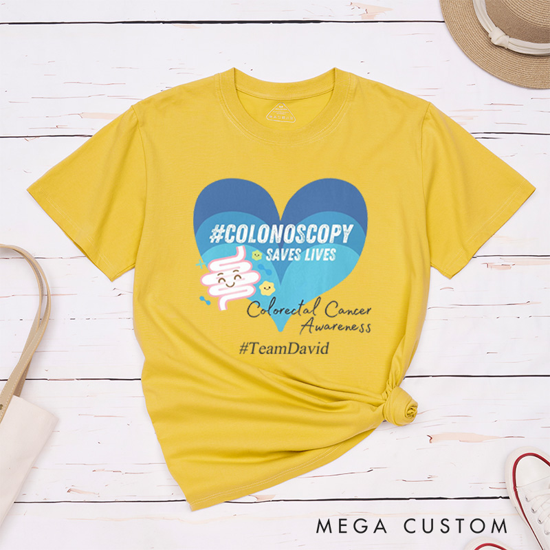Personalized Colon Cancer Survivor Support Warrior T-Shirt