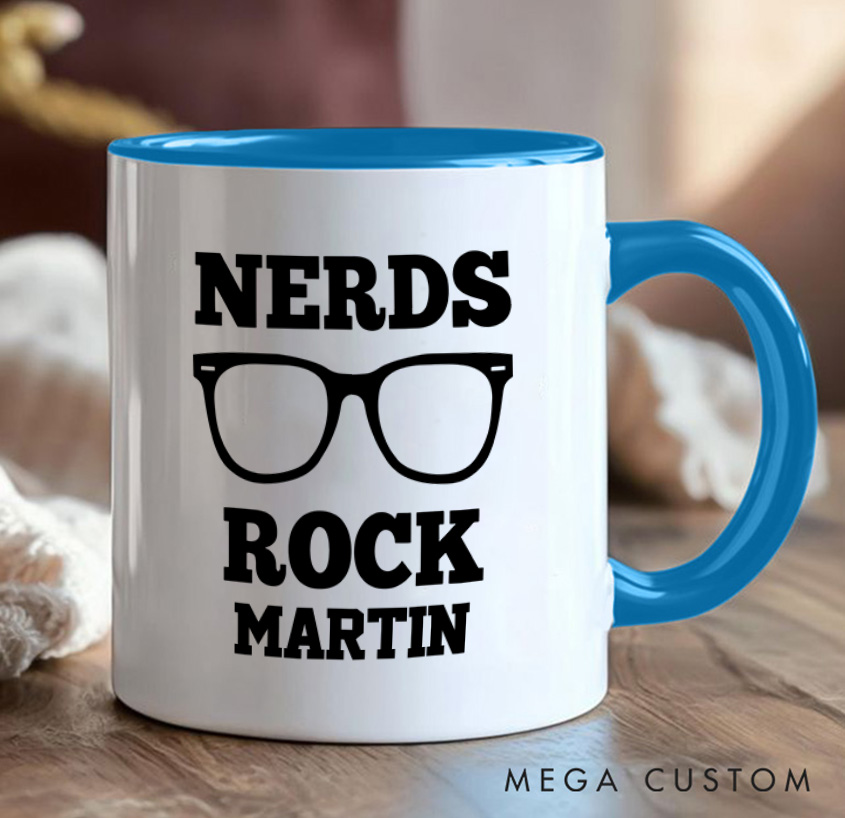 Personalized Nerds Rock Mug Programmer Technology Computer Coffee Cup Gift for Geek Nerd Lovers
