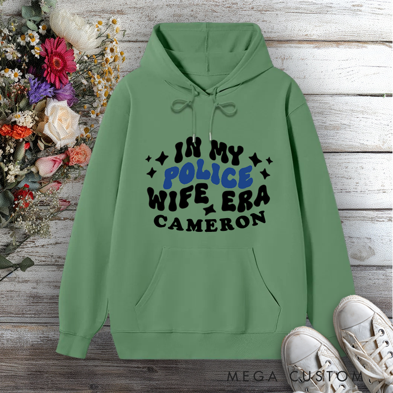 Personalized Police Wife Hoodie In My Police Wife Era Design Gift for Police Officers Wife