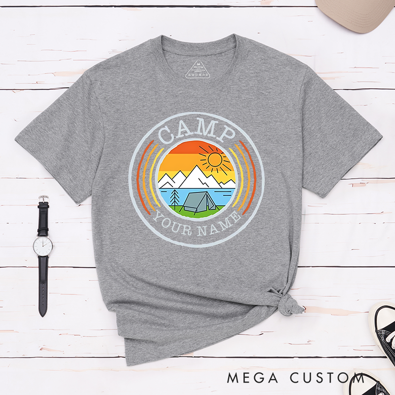 Personalized for Family Friends T-Shirt Camp T Shirt  Gift for Outdoors Hiking Lovers