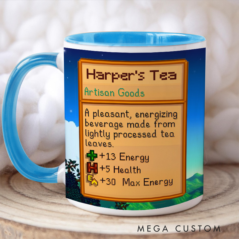 Personalized Valley Day Mug Coffee and Tea Farming Game Mug Farmer Valley Video Game Mug Gamer Gift Coffee Mug