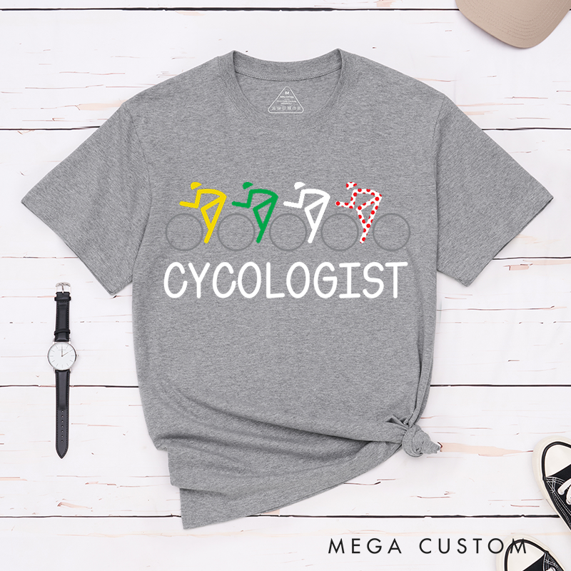 Personalized Cyclists T-Shirt with Bicycle Mountains Teamwork for Outdoor Adventures Riding Cycling Biking Enthusiasts
