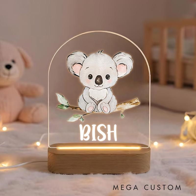 Personalized Baby Australian Animal Koala Night Light  Birthday Gift for Baby