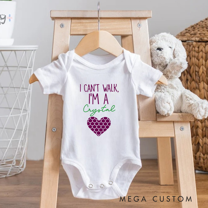 Personalized I Can’t Walk I’m a Baby Name Funny and Playful Baby Quote Baby Gift Baby Onesie  