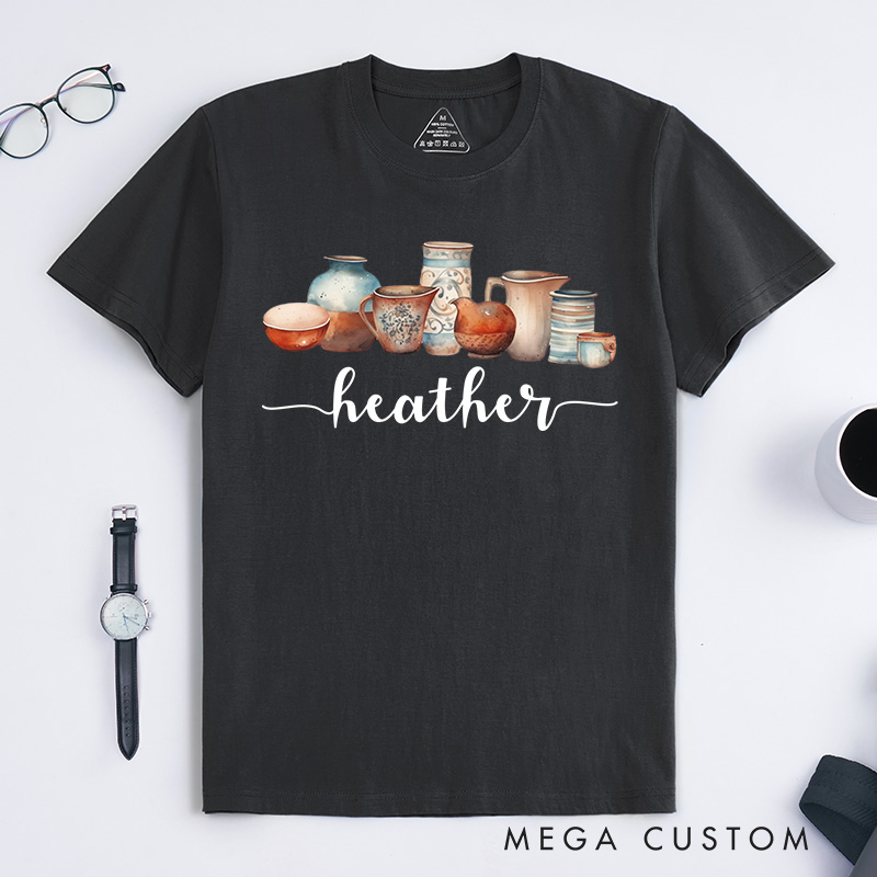 Personalized Pottery Lover Classic T-Shirts for Ceramics Artist Gift for Pottery Teacher Pottery Maker Shirts