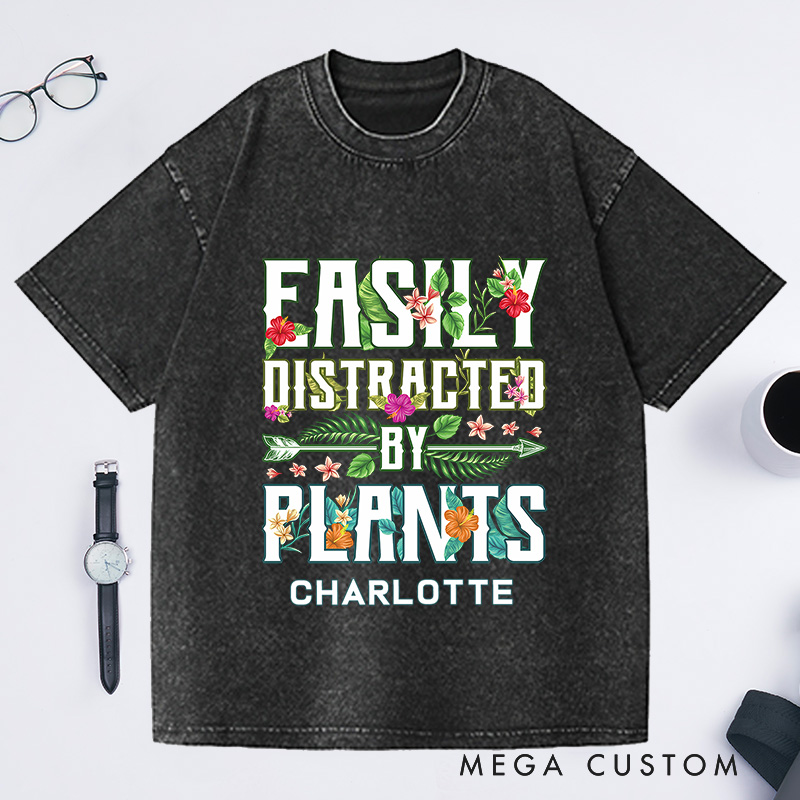 Personalized Gardening Washed T-Shirts Gardener T-Shirt Plant Tee Funny Gardening Shirts Plant Tank Top