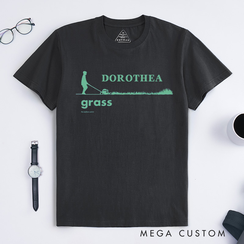 Personalized Grass Men's Classic T-shirts Men Tee Shirt Garden Shirt Gardening Lover Shirt Gift For Dad Gardener Shirt Father's Day Gift