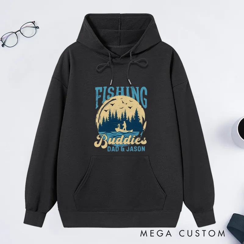 Personalized Fishing Buddy Classic Hoodie Perfect Gift for Outdoor Fishing Enthusiasts