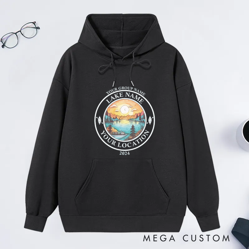 Personalized Lake Adventure Classic Hoodie Great Gift for Fishing Outdoor Lover