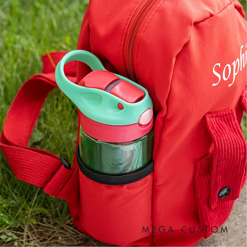 Personalized Kids' Sports Water Bottles with Custom Name and Fun Athletic Designs