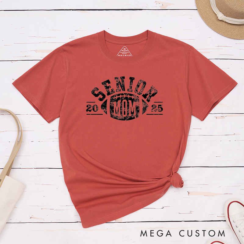 Personalized American Football and Rugby Senior T-Shirts with Featuring Custom Year and Text- Celebrate the Class of Your Champion