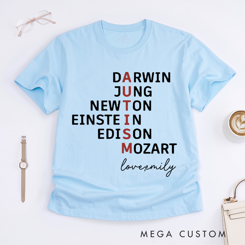 Personalized Autistic Geniuses T-Shirt Autism Support Gift
