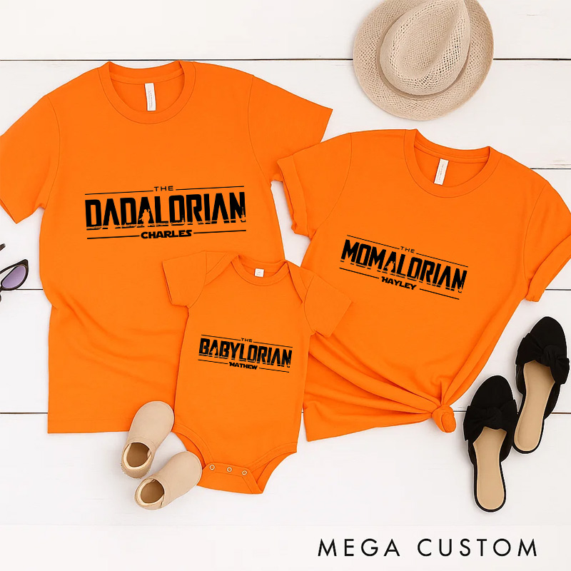 Personalized Momalorian Kidalorian Matching T-Shirts Family Legion Matching Tshirt for Movie Lovers Family Party