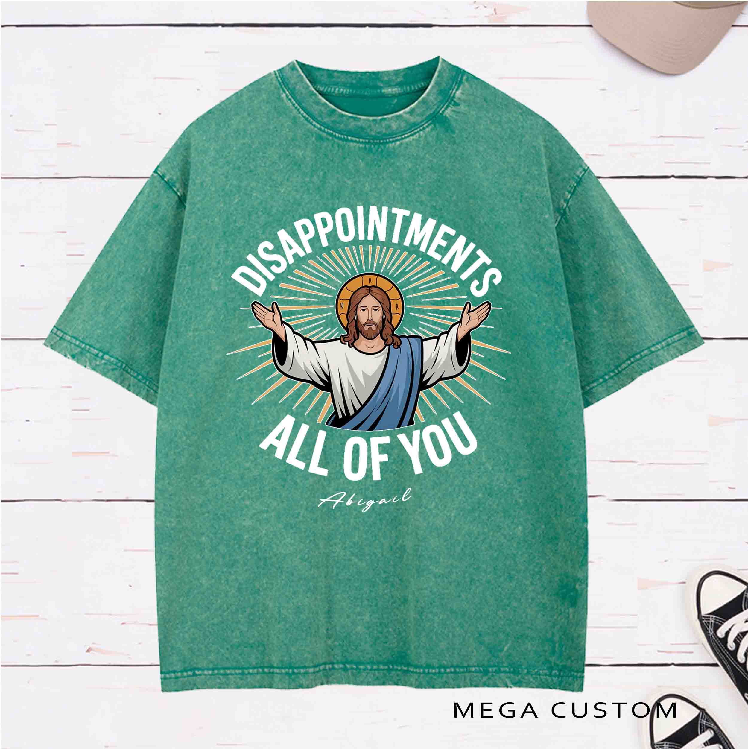 Personalized Character Disappointments All of You Washed T-Shirt with Name Easter Baptism Gift for Christian   
