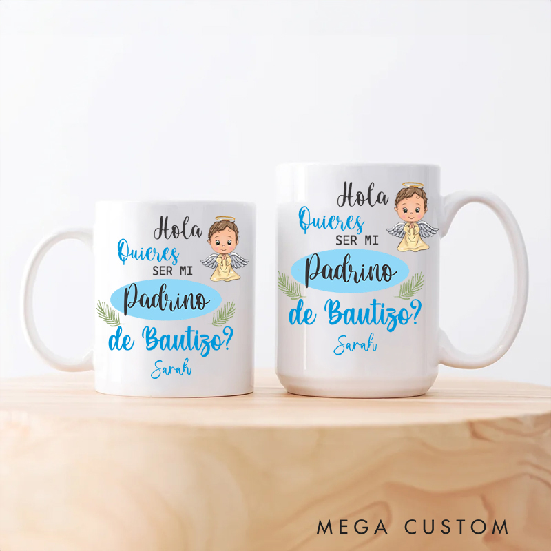 Personalized Hola Quieres Ceramic Mug with Name Birthday Gift for Christian Positive Affirmation Religious Gift for Christian