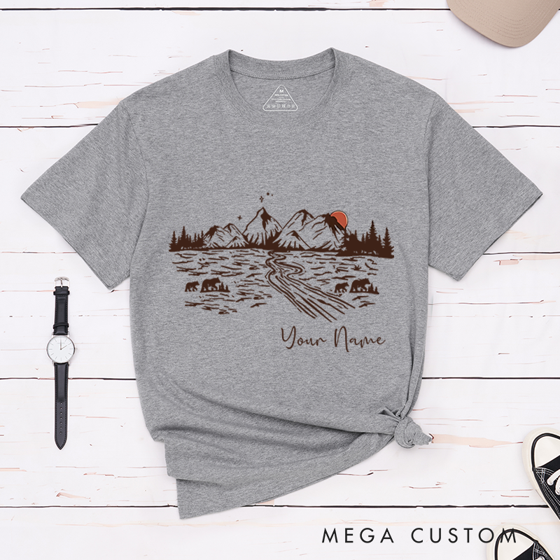 Personalized Outdoors Nature Campers T-Shirt Mountain Shirt Forest Camper Nature Adventurers Lovers Gift
