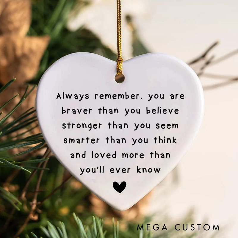Personalized Heartwarming Encouragement Message Christmas Ornament