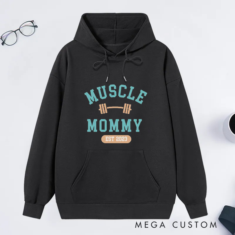 Personalized Fitness Classic Hoodies with Muscle Design for Fitness Enthusiasts Bodybuilders and Gym Lovers