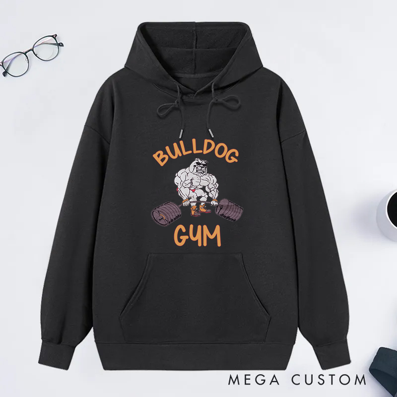 Personalized Fitness Classic Hoodies with Cartoon Design for Fitness Enthusiasts Bodybuilders and Gym Lovers