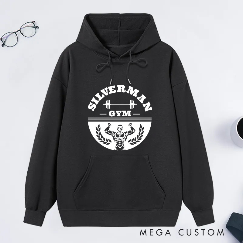 Personalized Fitness Classic Hoodies with Bodybuilder and Barbell Design for Fitness Enthusiasts Bodybuilders and Gym Lovers