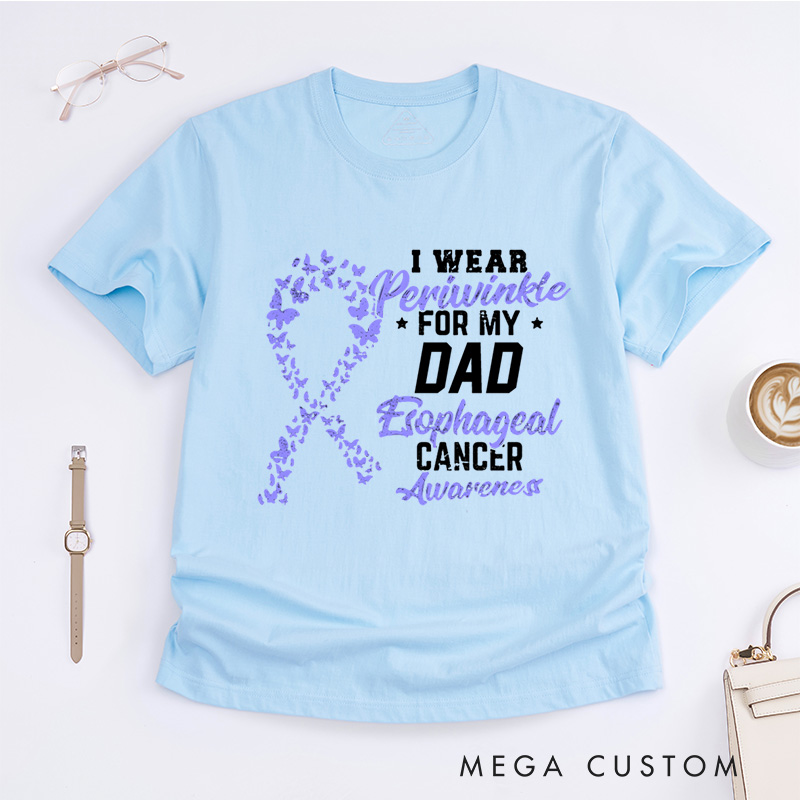 Personalized Esophageal Cancer Awareness Survivor Fighter Warrior T-Shirt