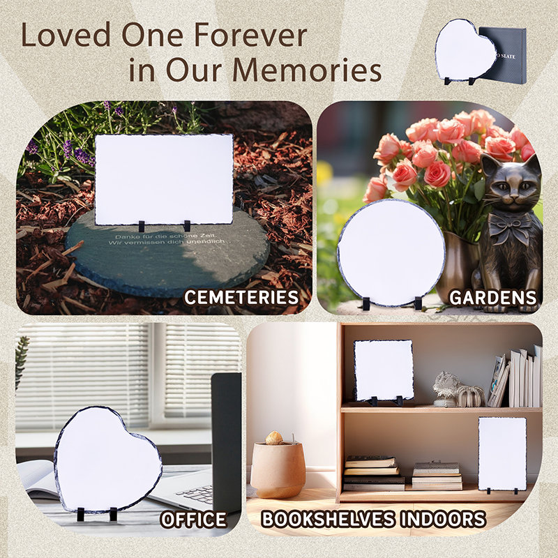 Personalized Photo Memorial Stone Plate Sympathy Gift Goodbyes are Not Forever Memorial Gift in Loving Memory Plaque