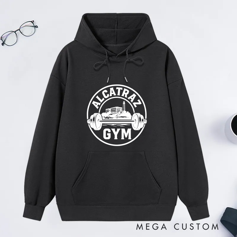 Personalized Fitness Classic Hoodies with Minimalist and Powerful Barbell Logo Design for Fitness Enthusiasts Bodybuilders and Gym Lovers