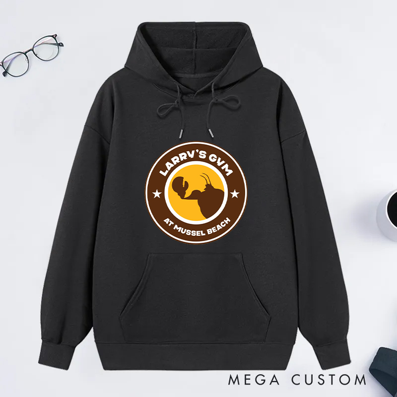 Personalized Fitness Classic Hoodies with Mussel Beach Iconic Logo for Fitness Enthusiasts Bodybuilders and Gym Lovers