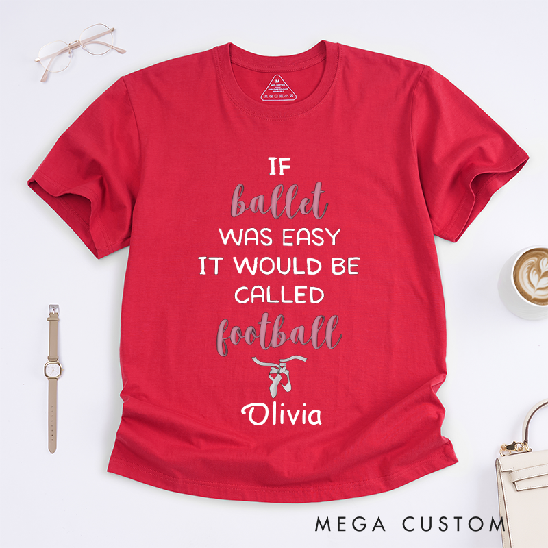 Personalized Ballet Dance Classic T-Shirts Custom Name Gift Athletic Tees Unique for Ballet Lovers Dancers