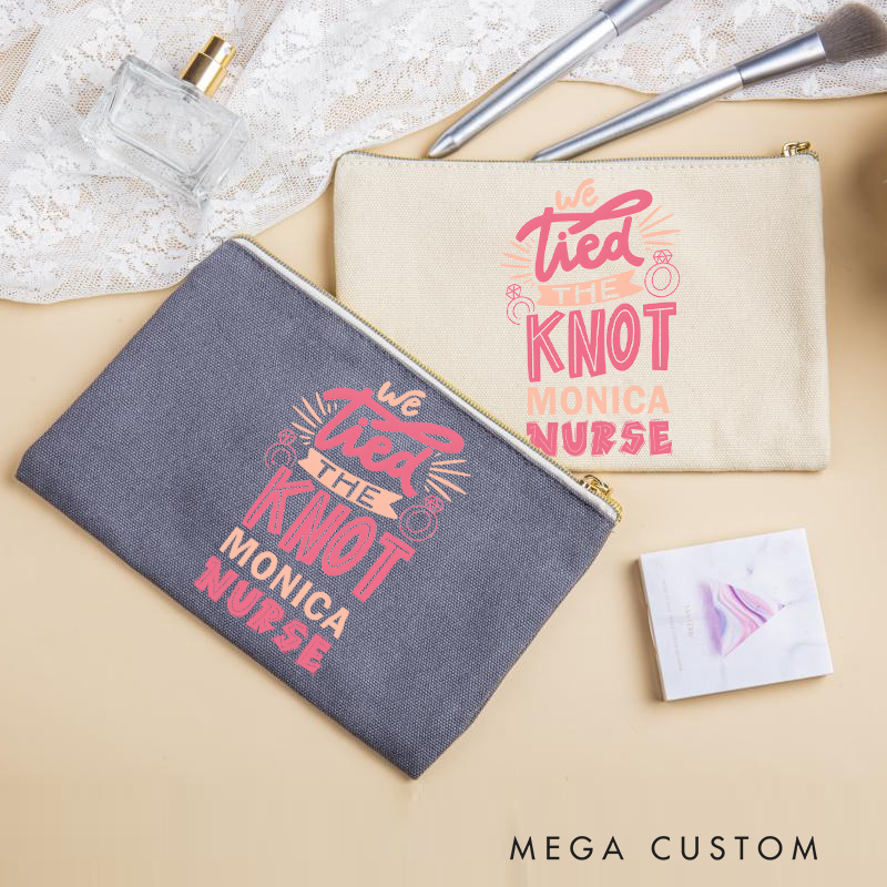 Personalized Makeup Bag for Nurse We Tied the Knot Design Fashion Cosmetic Bag Gift