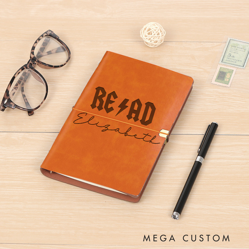 Personalized Read Journals & Notebooks Engraved Leather Journals Leather Notebooks Book Lover Gift Bookish Gift Reader Gift