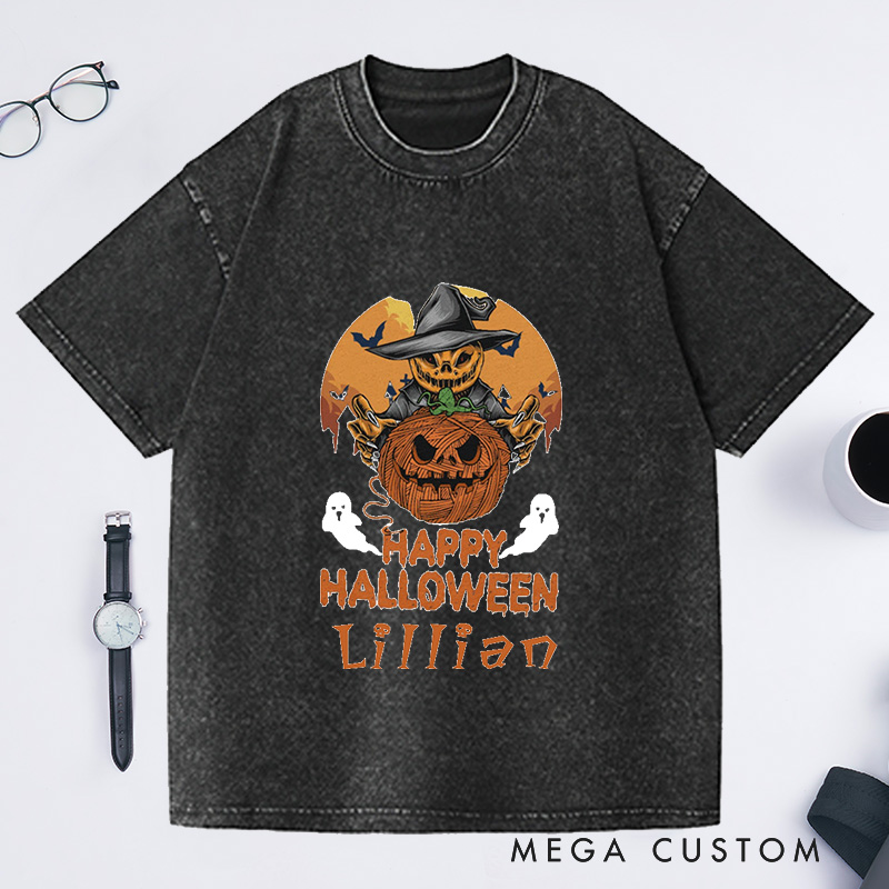 Personalized Halloween Washed T-Shirts Sew Gift Sewing Gift