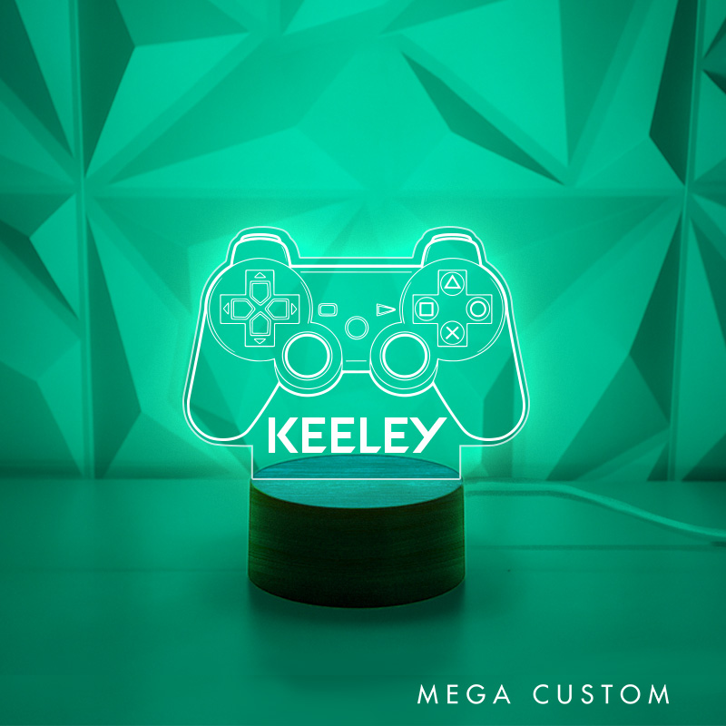 Personalized Retro Controller Gamertag Light Sign Gamer Tag Night Light Streamer Light Sign for Him Geek Gamer Lover Gaming Name Sign Decor
