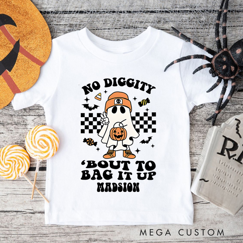 Personalized Funny Halloween Toddler T-Shirt Gift for Kids