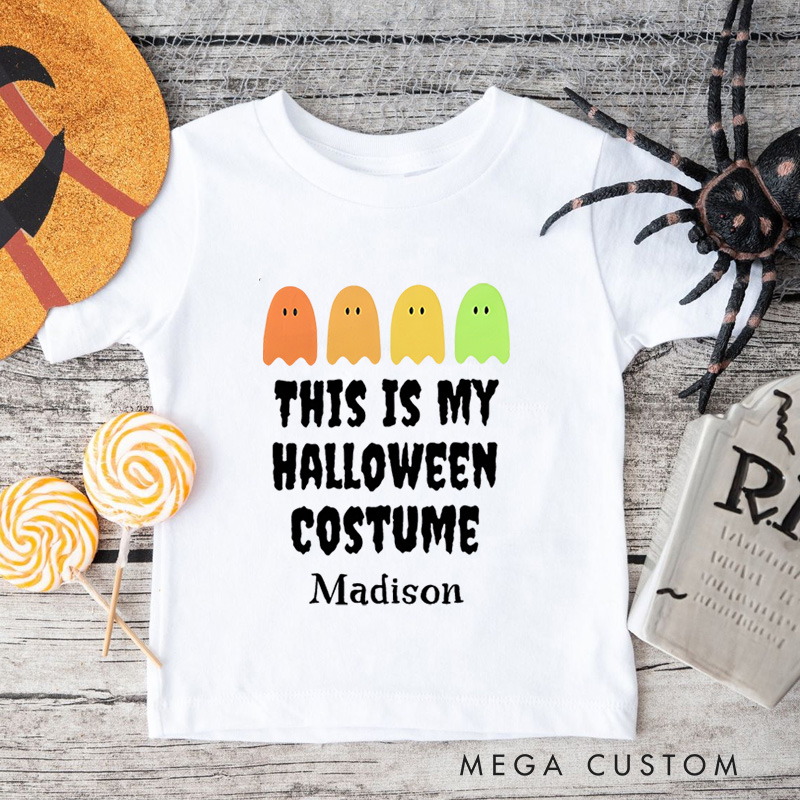 Personalized This Is My Halloween Costume Shirt for Kids Perfect for Adding a Playful and Festive Touch to Outfits Kids T-Shirt