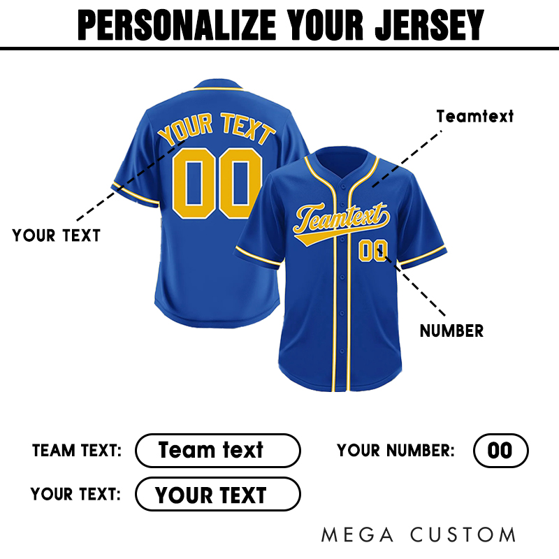  Personalized Athletic Baseball Jersey with Customizable Text and Number  