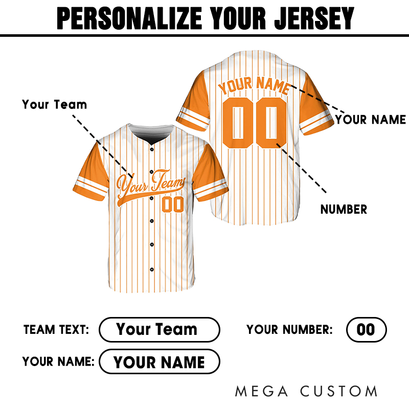 Personalized Classic Baseball Jersey with Custom Name and Number