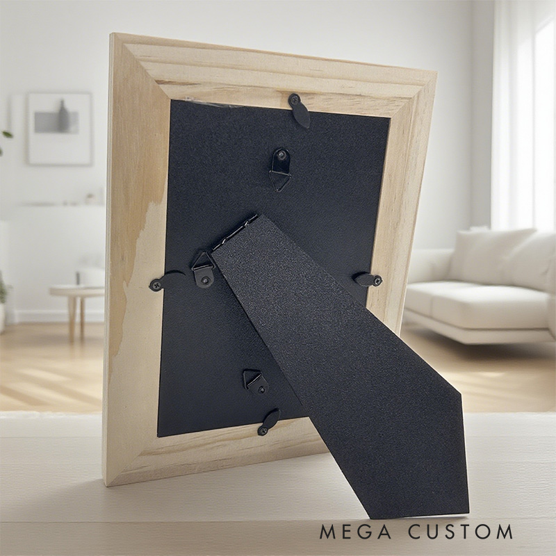 Personalized Modern Minimalist Cross Faith Keepsake Wooden Picture Frame Religious Gift Christian Faith Gift