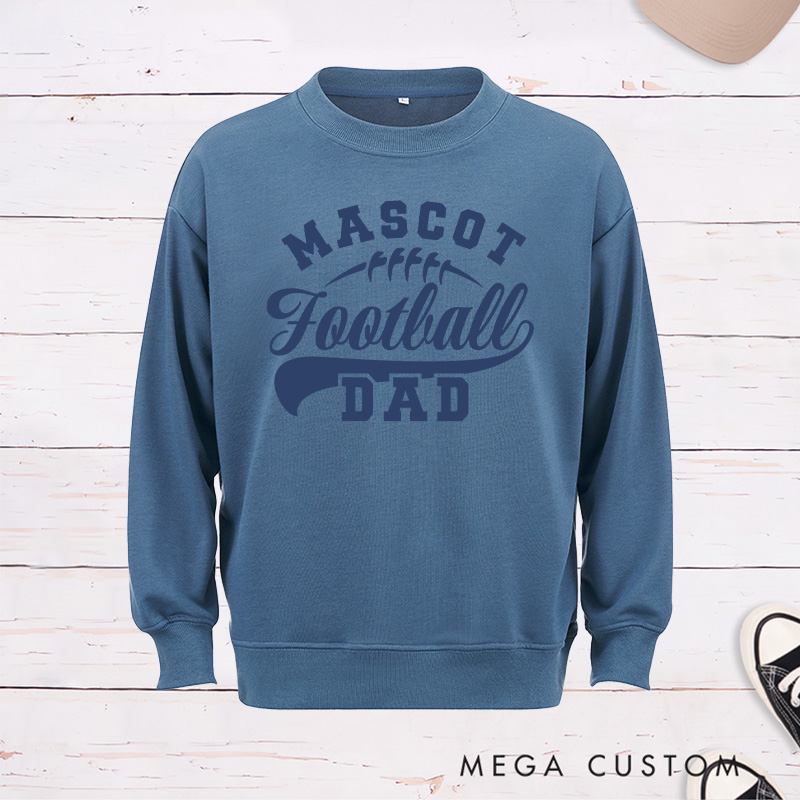 Personalized American Football Dad Sweatshirt with Custom Team Name on the Front
