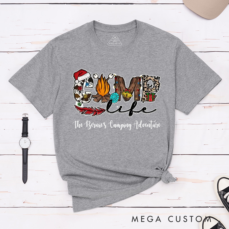 Personalized Camp Life T-Shirt Outdoor Adventures Christmas Shirt Gift for Hiking Lover