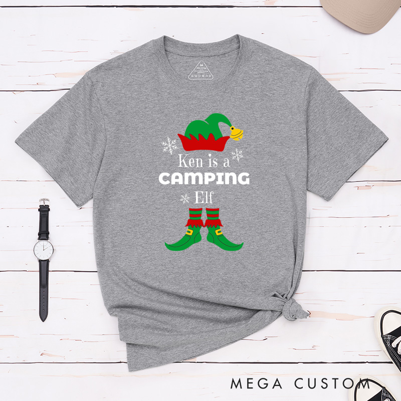 Personalized Christmas Outdoor Adventure T-Shirt Camping Lover Shirt Gift for Hiking Lover