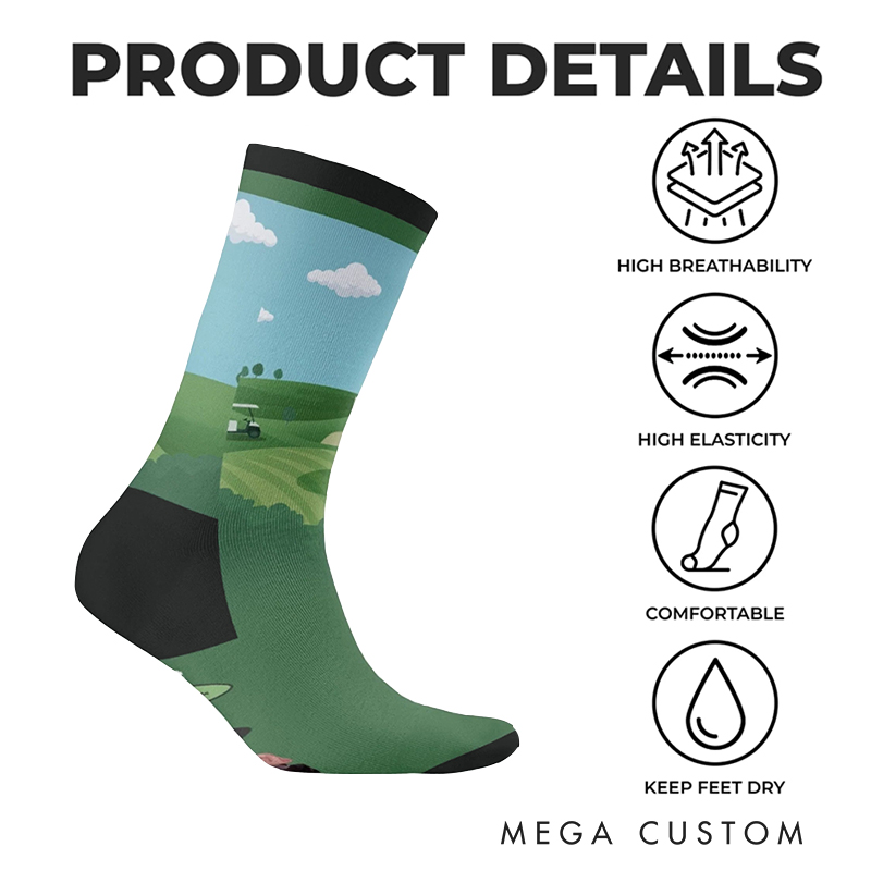 Personalized "I’d Rather Be Golfing" Socks with Custom Name and Design   