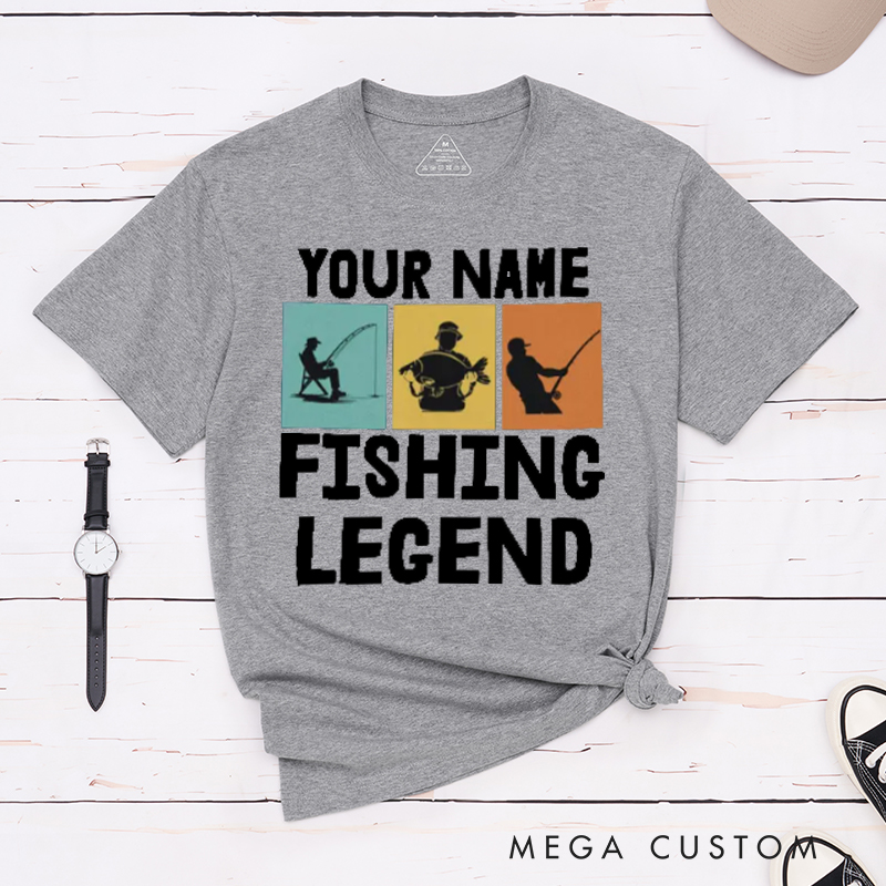Personalized Fishing Legend T Shirt for Anglers Great Gift for