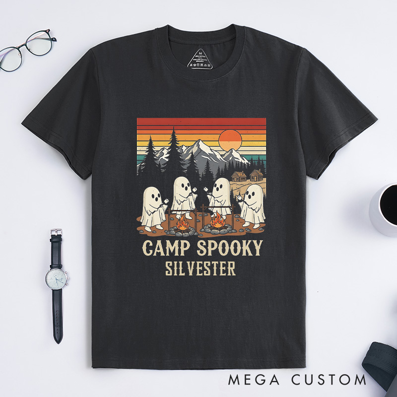 Personalized Funny Camp Spooky T-Shirt Ghostly Adventures Shirt Halloween Gift Outdoor