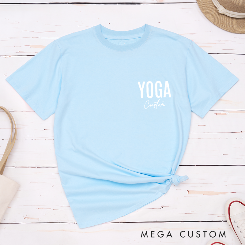 Personalized Yoga T-Shirt with Minimalist YOGA Design Perfect Gift for Yoga Lover and Daily Wear
