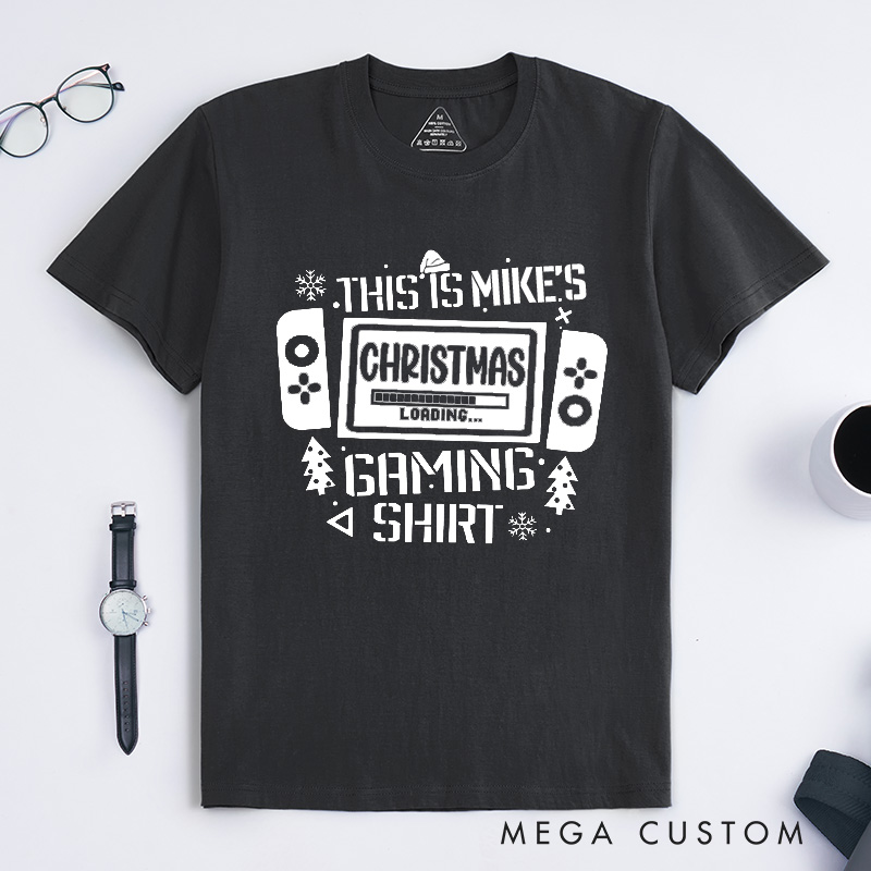 Personalized Christmas Gaming T-Shirt Game Enthusiasts Shirt Christmas Gift for Geek Nerd