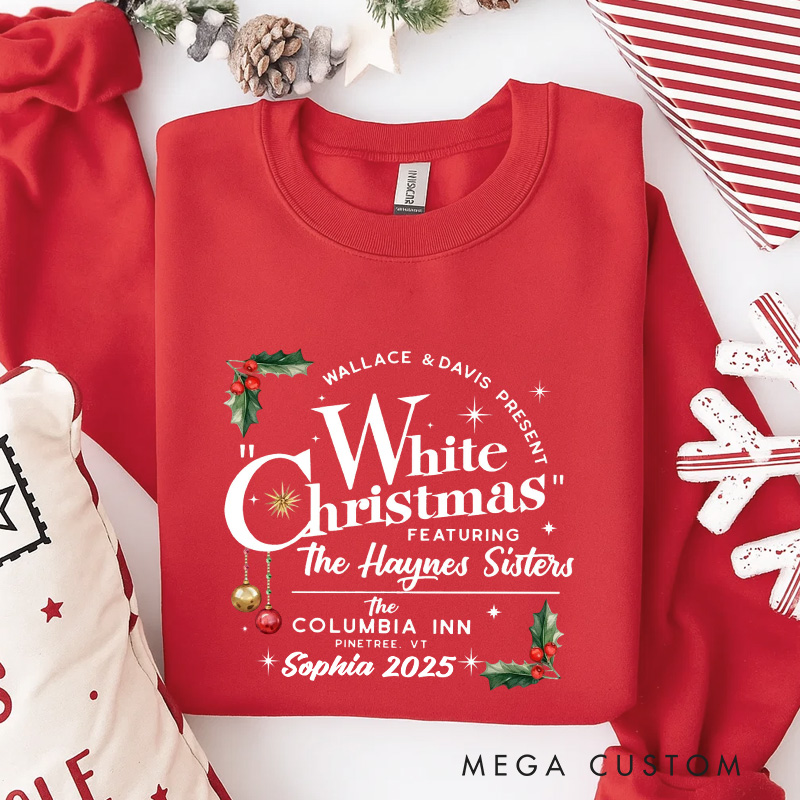 Personalized Snowy Christmas Classic Sweatshirt Christmas Holiday Crewneck Movie Fan Shirt