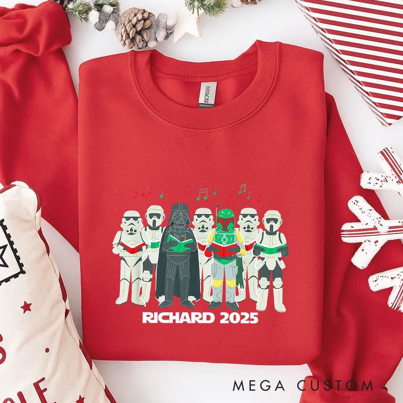Personalized Star Choir Christmas Classic Sweatshirt Galaxy War Film Crewneck Movie Holiday Shirt
