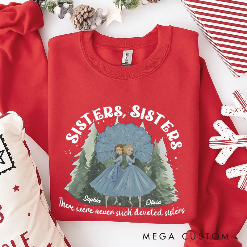 Personalized Classic Sweatshirts Vintage White Movie Christmas Sweatshirt Haynes Sisters Sweatshirt Christmas Song Sweatshirt